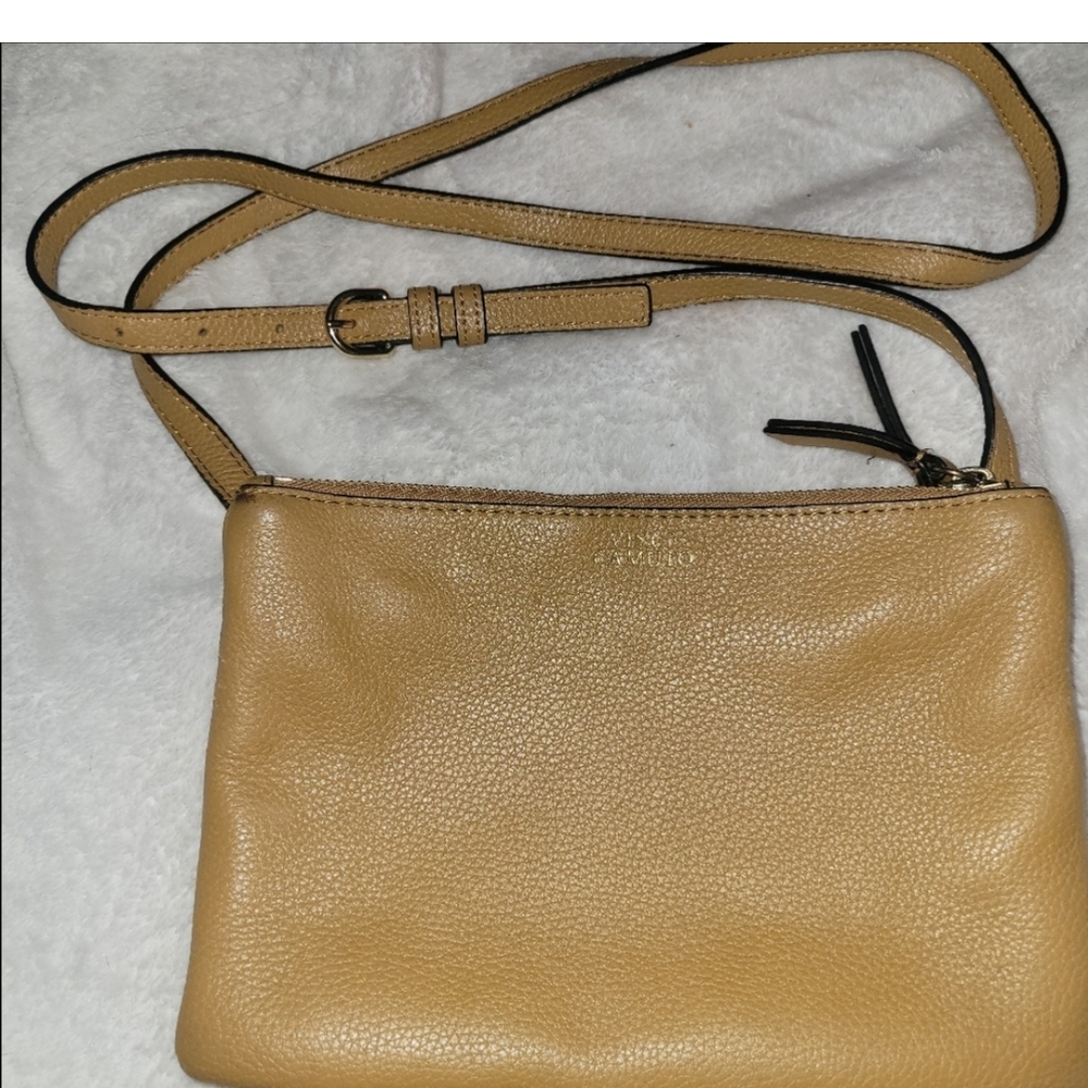 Vince Camuto Tan Leather Crossbody Bag